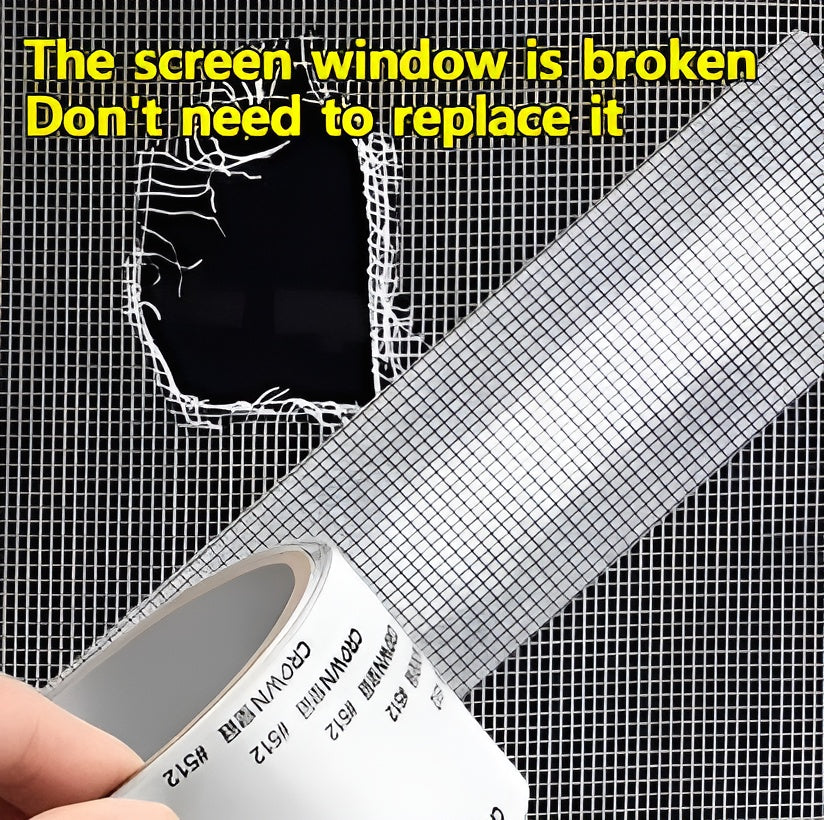 Mesh Roll Tape Window Screen Repair Patch – Strong Self-Adhesive Fiberglass Mesh, Easy DIY Screen Repair Tape for Windows &amp; Doors (2 Meter)