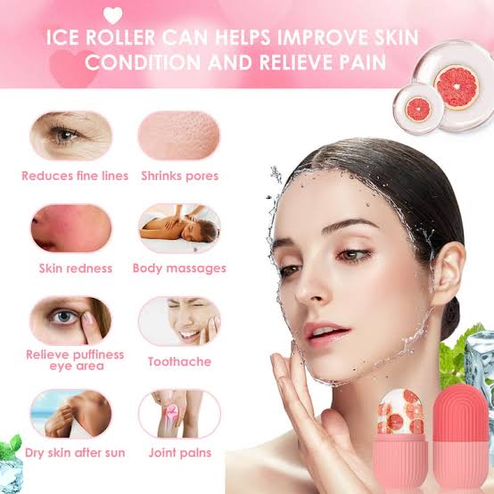 Reusable Facial Ice Roller for Face | Enhance Skin Glow Shrink &amp;Tighten Pores (random color)