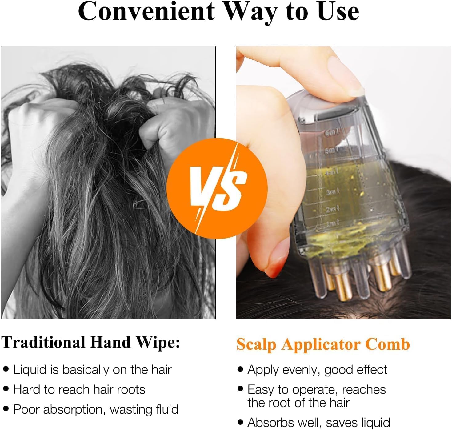 Hair Comb Scalp Liquid Applicator Portable Mini Massage Hair Comb Oil applicator comb 6ML