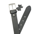 Men Buffalo leather belt grey color | Waist Belt for boys &amp; Mens (Grey)