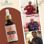 Sukoon Joint On Essential Oil Blend for pain in joints, back pain, arthritis pain, knee pain, tennis elbow, strains and sprains (30ml)