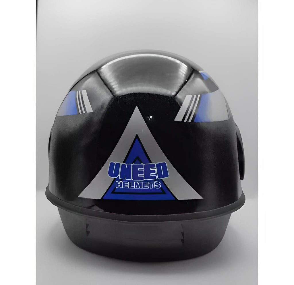 Uneed Bike Helmet unbreakable - Black - Transparent Visor - Motorcycle Helmet - Motorbike Helmet