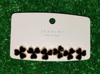 1 Pair Black  Mini hearts trending earrings