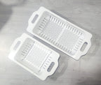 Kitchen Plastic Dish Drainer and Drying Rack Sink Basket for Washing Bowls Utensils Vegetables Fruits Storage Organizer (Random color)