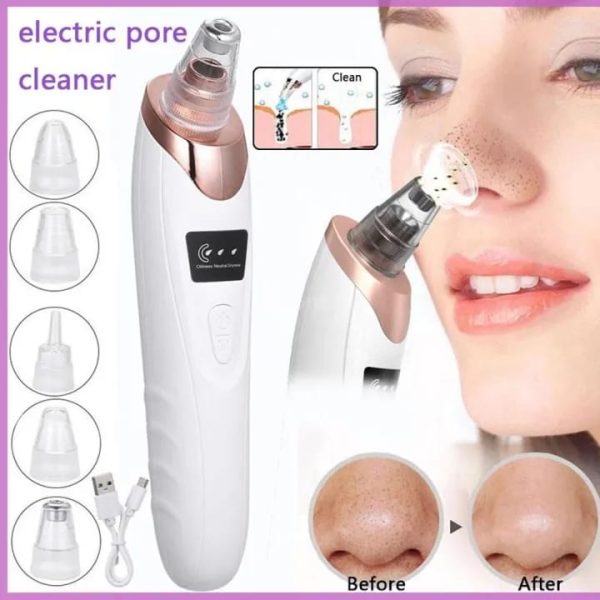 Face Vacuum Suction Blackhead Remover Pore Cleaner | Electric Deep Cleansing Tool for Nose &amp; Face