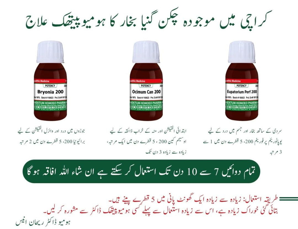 Homeopathic Treatment for the Current Chikungunya Fever*