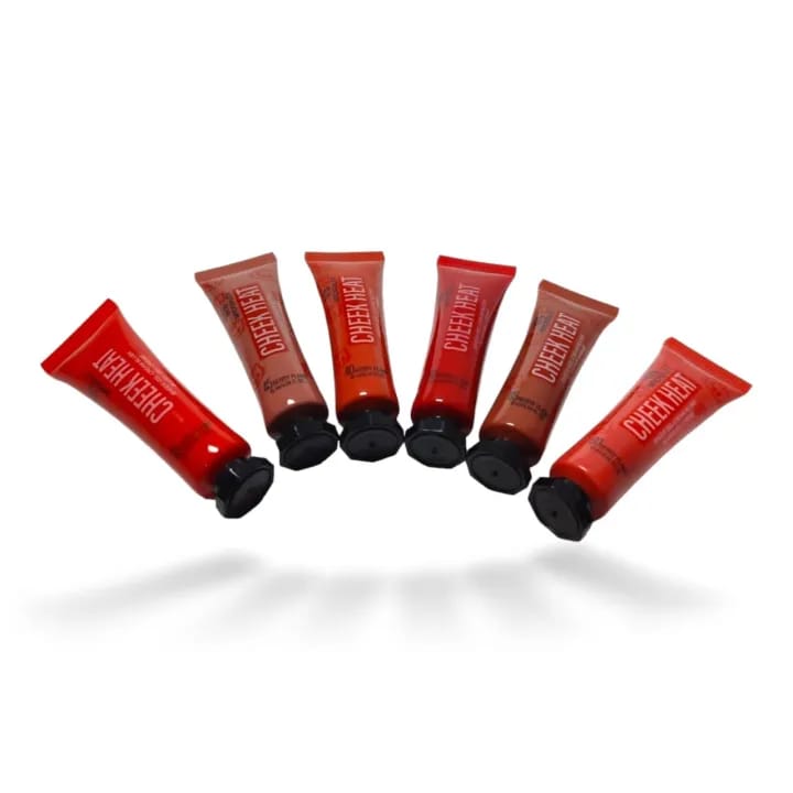 Pack of 6 Cheek Heat Shimmer Gel-Cream Blush,