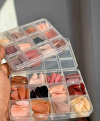 144 PCs nails box colorful and Shiny nails box (Random Color)