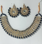 Colorful chowker neckless and  crystal round earrings  jewellery set for girls, womans