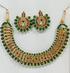 Colorful chowker neckless and  crystal round earrings  jewellery set for girls, womans