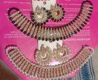 Colorful chowker neckless and  crystal round earrings  jewellery set for girls, womans