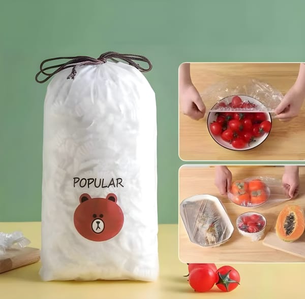 100pcs Disposable Flexible Transparent Plastic Food Storage Bags – Resealable &amp; Multi-Purpose - Food-Grade Fresh-Keeping, Dust &amp; Insect-Proof, Kitchen Accessories - Disposable Food Wrap