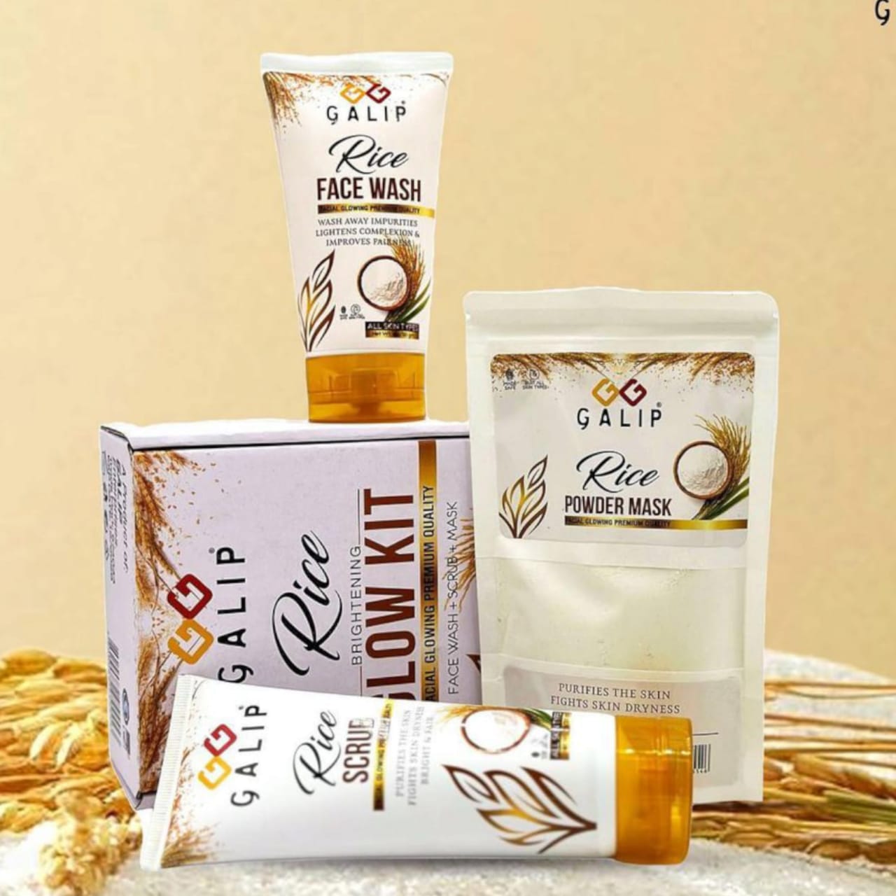 GALIP Rice Glow Kit - Korean Glow Mask - Korean Glow Kit | Best Quality Skin Care Kit - Beauty Kit