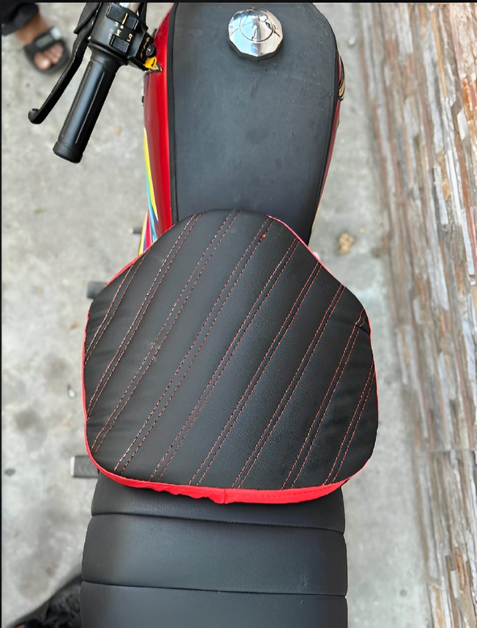 Double Stitch Water Proof Bike Seat Cushion /Motorcycle Seat Cover / Motor Bike Long Route Cushion Long Travel Seat Comfortable (Molty Foam 1inch)