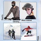 Windproof Anti Dust Full Face Masks Cycling Ski Breathable Masks Eye HD Anti Fog Goggles Hood Cover Winter Warm Hat Caps - Windproof Anti Dust Full Face Masks ( 01 Pair ) Knee Warmer Woolen Knee Cap ( Random Color )
