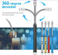 Arc Lighter With Usb Charging Cable | Flameless Windproof | LED Battery Display | Safety Switch | Rotate 360 Degrees ( Random Color )