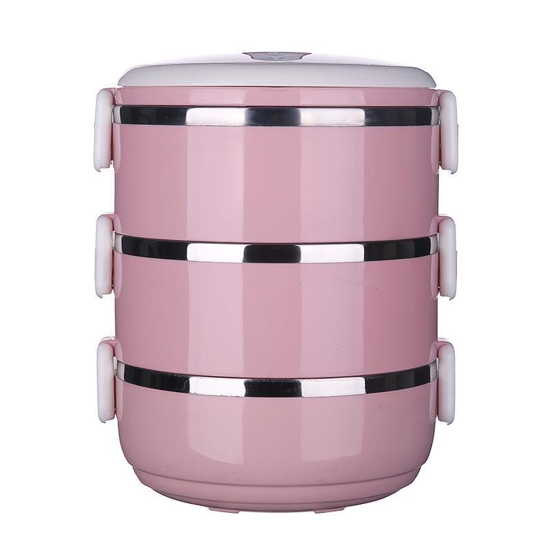 Multi-Layer Heat Preservation Stainless Steel Leakproof Lunch Box Food Container(random color)