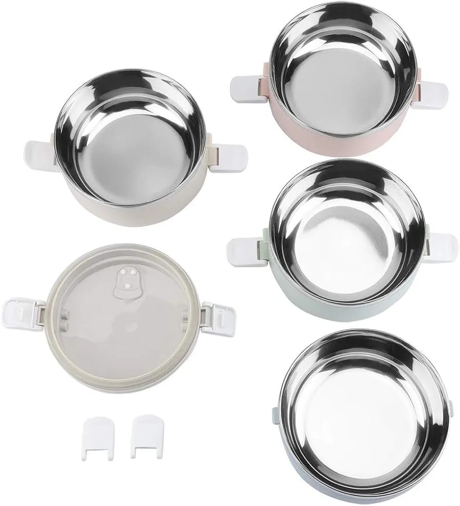 Multi-Layer Heat Preservation Stainless Steel Leakproof Lunch Box Food Container(random color)