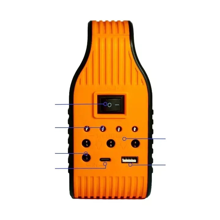 Solar Powered Light System Flashlight, Emergency Mobile Power Bank, Wireless Power Supply System for Travel Camping hiking (random color)