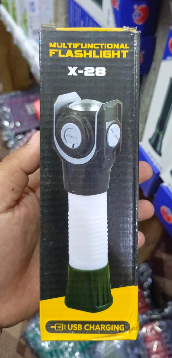 360 Degree Rotating Flashlight Outdoor Led Flashlight Rechargeable Torch for Camping Outdoor Emergency Use