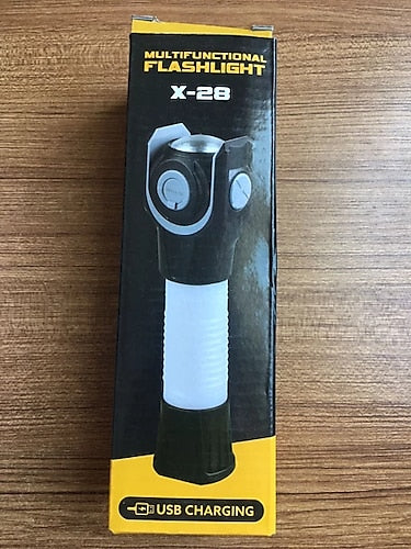360 Degree Rotating Flashlight Outdoor Led Flashlight Rechargeable Torch for Camping Outdoor Emergency Use