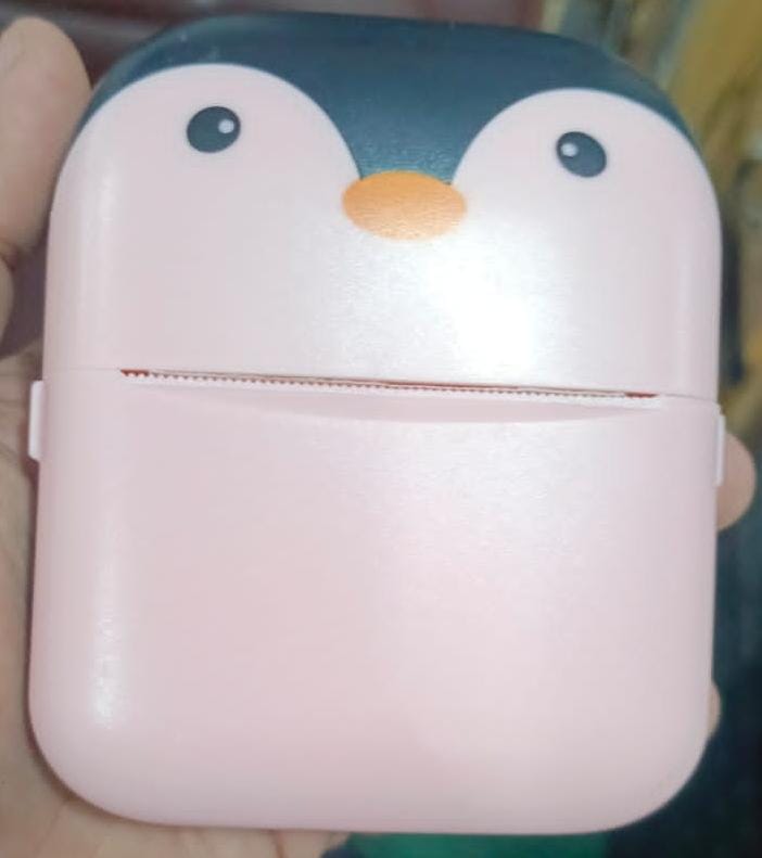 The Adorable Penguin Design Rechargeable Portable Mini Printer (random color)