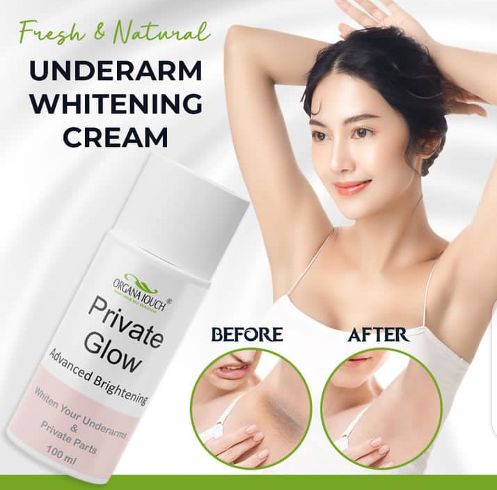 Organa Touch Fresh &amp; Natural Underarm Whitening Cream Private Glow ( Advanced Brightening )