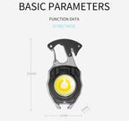 Multifunction Keychain COB Work Lights Strong Magnet Mini Torch with Cigarette Lighter Screwdriver USB Rechargeable Flashlight (Random color)