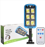 Solar Street COB Light With Sensor ZB-150B | Motion Sensor Security Streetlight for Parking Lot  Remote Control (Random color)