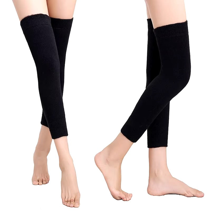 ( pair ) New Women Men Warm Cashmere Wool Knee Warmers Leg Thigh High