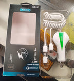 Aolike 5012 Car Phone Charger  USB Fast Charge One Drag 3in1 Universal Car Charger