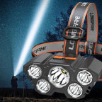5 LED Headlamp Rechargeable Powerful Head Lamp with Built-in Battery Outdoor Camping Headlight Head Flashlight Head Light