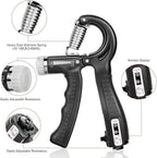 Hand Grip Strengthener Adjustable Resistance Wrist Strengthener Forearm Gripper Hand Workout Strength Trainer | With Counter (Random colour)