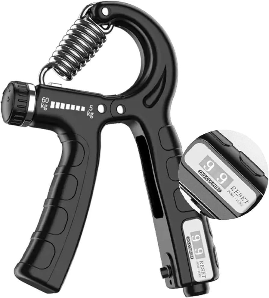 Hand Grip Strengthener Adjustable Resistance Wrist Strengthener Forearm Gripper Hand Workout Strength Trainer | With Counter (Random colour)