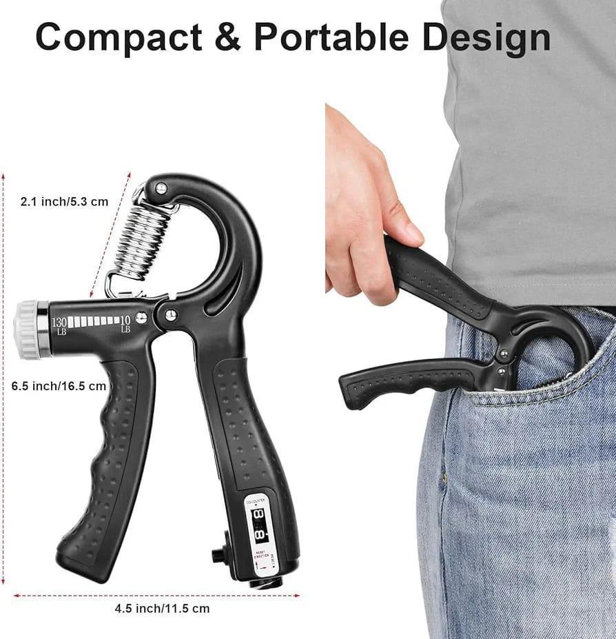 Hand Grip Strengthener Adjustable Resistance Wrist Strengthener Forearm Gripper Hand Workout Strength Trainer with counter (Random colour)