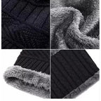 Head &amp; Neck Cap Beanies Combo - woolen winter beanie cap with neck warmer muffler for men and women