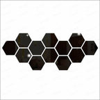 (pack of 12)  3d acrylic Hexagon Simple Mirror-Surface Geometric DIY Art Mural for Home Decoration Wall
