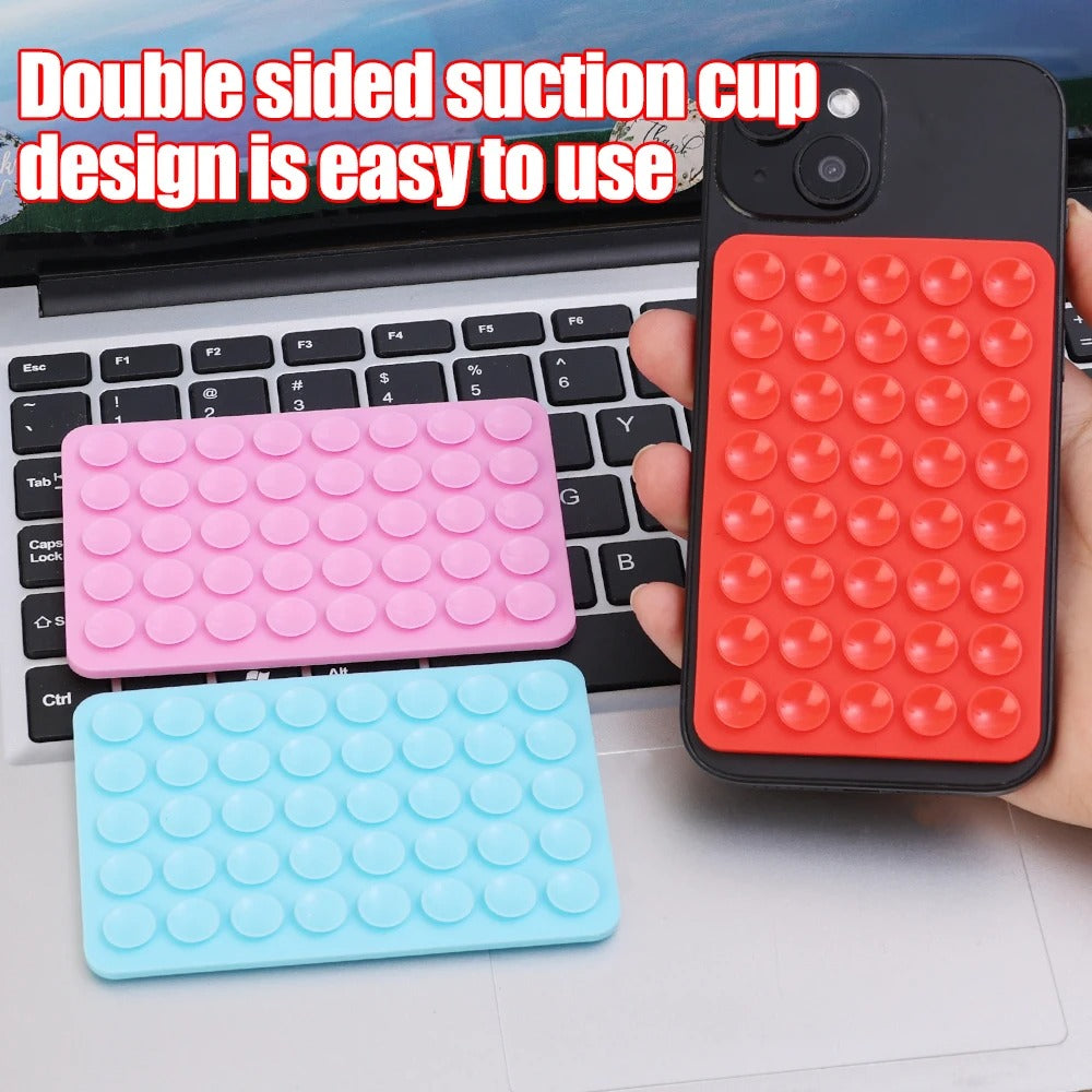 Mobile Phone Silicone Suction Cup Square Mobile Phone Single-Sided Case Anti-Slip Holder Mount Suction (random color)
