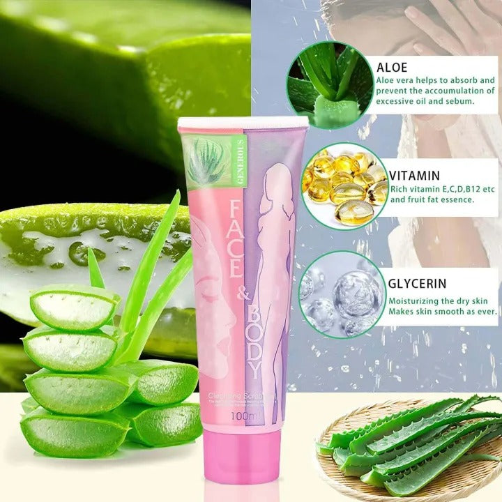 Sale Face And Body Brightening &amp; Exfoliating Cleansing Scrub Gel 100 ML