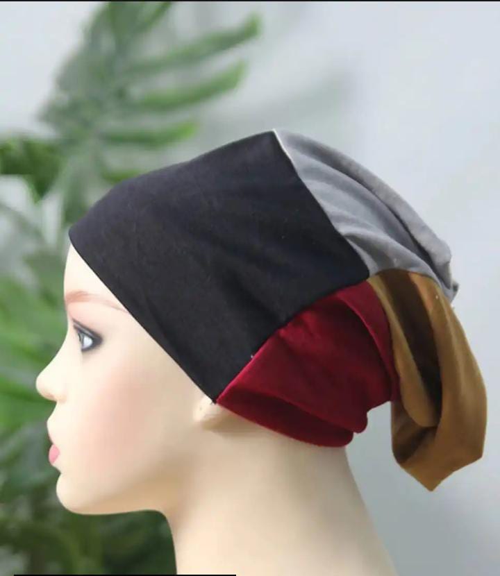 Multicolor Women’s Jersey 4-in-1 Underscarf Tube Cap – Soft, Stretchable Hijab Inner (Random color)