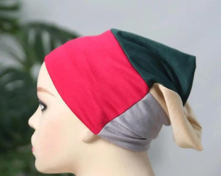 Multicolor Women’s Jersey 4-in-1 Underscarf Tube Cap – Soft, Stretchable Hijab Inner (Random color)