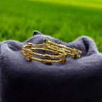 Indian Gold Plated AD Zircon MinaKari Banlges For Womens