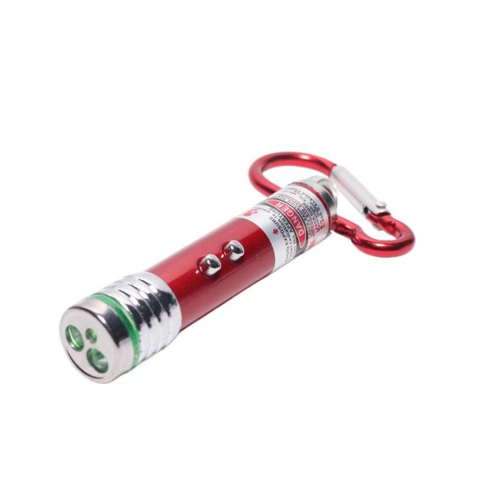 Pack of 10 Laser LED Light with Key Chain | Mulituse Laser Pointer (random color)