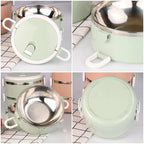 Multi-Layer Heat Preservation Stainless Steel Leakproof Lunch Box Food Container(random color)