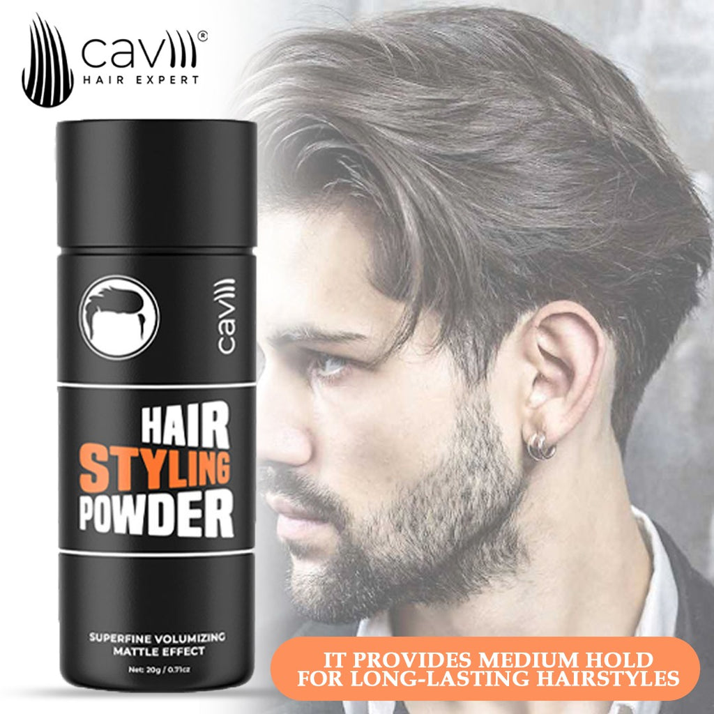CAVI Hair Styling Powder – Superfine Volumizing Matte Finish Powder for Instant Texture & Strong Hold (20g)
