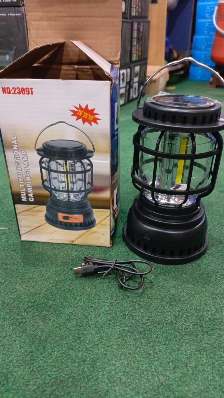 Handle LED Camping Lantern Rechargeable Tent lamp solar powered camping lamp for outdoor(random color)