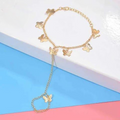 Beautiful Butterfly Hand Charm Bracelet for Girls – Elegant Alloy Bracelet (Golden & Silver)