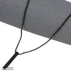 Pack Of 2  Boys Bar Necklace Materials Stainless Steel