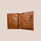cow Leather texture Wallet Men Short Wallet Purse Small Vintage Wallets Card Holder ( brown )