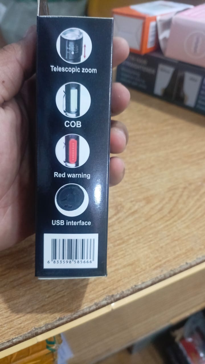 P50 super light rechargeable flashlight - Super bright Led Light - zoomable Rechargeable torch 3 mode